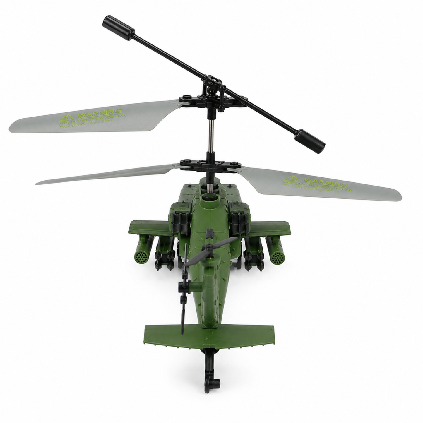 Fully Armed 2.4GHz Remote Control Military Helicopter Gunship with Omni-Directional Flight, Take-Off & Landing, LED Lights & USB Charging – Military Green