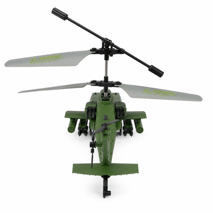 Fully Armed 2.4GHz Remote Control Military Helicopter Gunship with Omni-Directional Flight, Take-Off & Landing, LED Lights & USB Charging – Military Green
