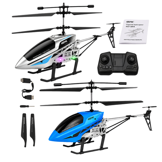 JJRC 4D-M4 Coaxial Remote Control Helicopter, Rechargeable RC Flying Helicopter Toy with Remote Controller, Suspension System & Stable Flight Design for Kids, Beginners & RC Hobby Enthusiasts, 14+ Years