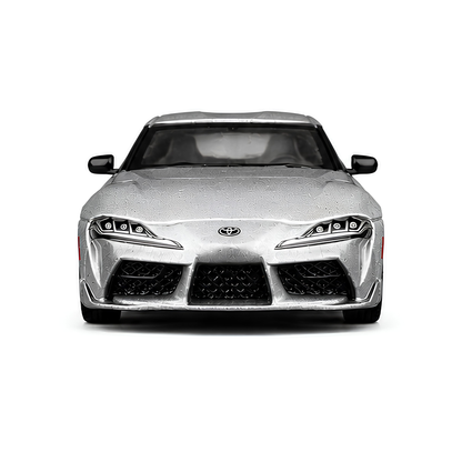 CCA 1:58 Toyota GR Supra S14-01 Silver Die-Cast Model Car | Premium Japanese Sports Car Miniature Replica with Detailed Interior & Realistic Exterior | Collectible Scale Car for Supra Fans & Car Collectors