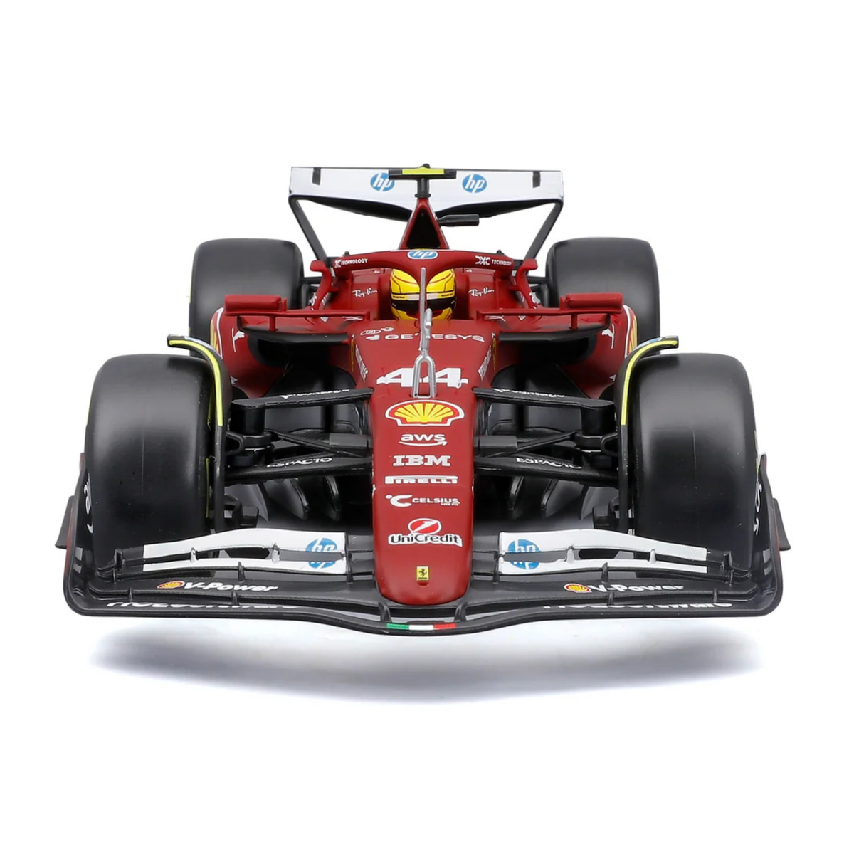 Official Bburago 1:64 Ferrari SF-25 No. 44 Lewis Hamilton 2025 Formula 1 Racing Diecast Scale Model Car with Authentic Race Livery, Detailed Cockpit & Realistic Wheels for F1 Collectors