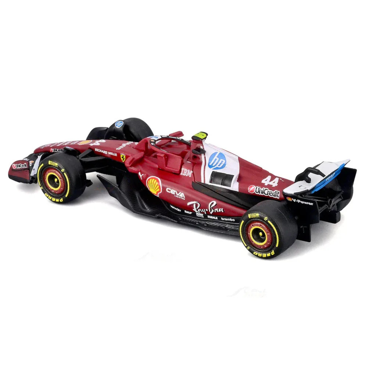 Official Bburago 1:64 Ferrari SF-25 No. 44 Lewis Hamilton 2025 Formula 1 Racing Diecast Scale Model Car with Authentic Race Livery, Detailed Cockpit & Realistic Wheels for F1 Collectors