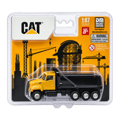 Diecast Masters 1:87 HO Scale Cat CT681 Dump Truck 84665CS Real Replicas Licensed Diecast Construction Vehicle Model with Detailed Cab, Tipping Dump Body & Realistic Wheels for Collectors