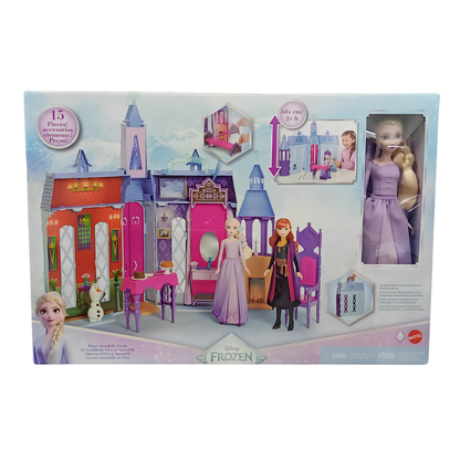 Disney Frozen 2 Elsa’s Arendelle Castle Playset with Elsa Fashion Doll, Furniture & 15 Accessories | 60+ cm Tall Foldable Dollhouse Playset for Kids Ages 3+ – Mattel