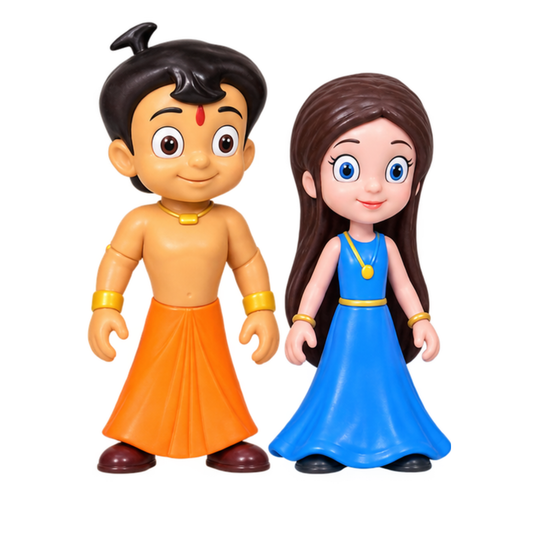 Funskool Chhota Bheem 8-in-1 Character Figure Set | Kids Toy Set with Chhota Bheem & Friends | Collectible Figures for Boys & Girls Age 4+