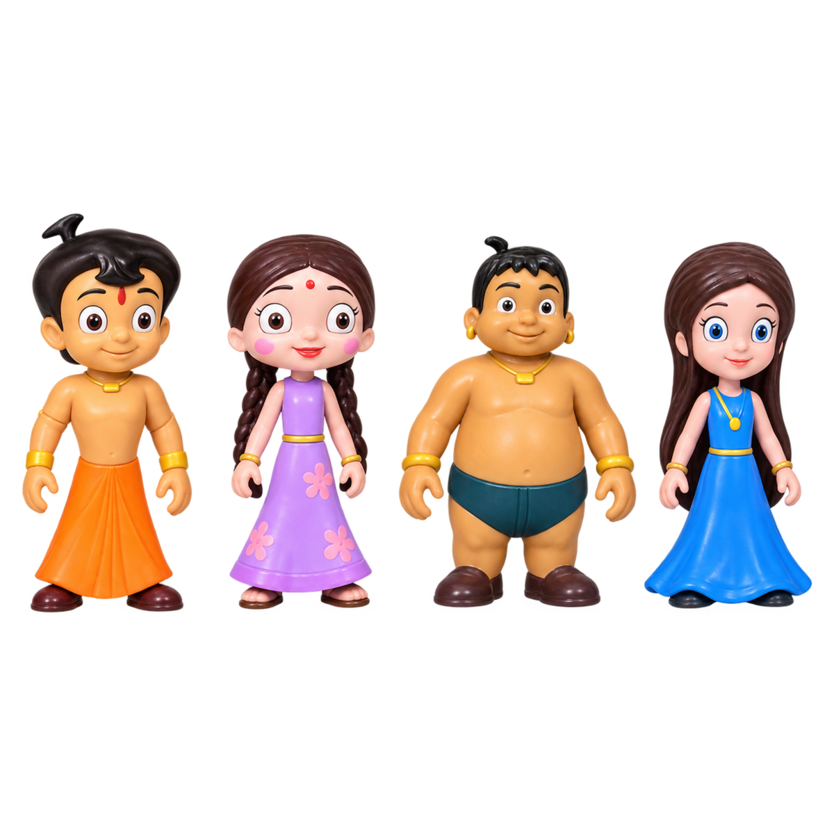 Funskool Chhota Bheem 8-in-1 Character Figure Set | Kids Toy Set with Chhota Bheem & Friends | Collectible Figures for Boys & Girls Age 4+