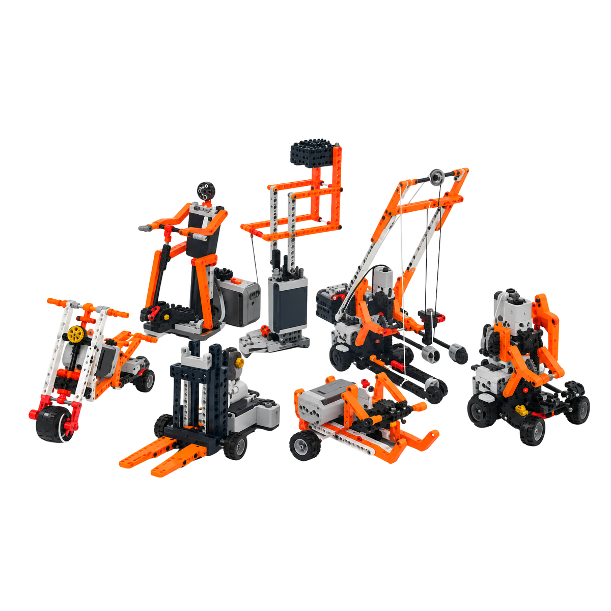 Science & Education STEM Engineering Building Kit for Kids with Motor, Gears, Wheels, Construction Parts, Instruction Manual & Storage Box – DIY Mechanical Construction Toy