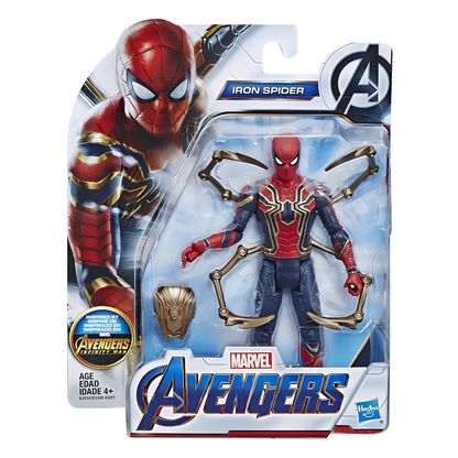 (Damage Box) Marvel Avengers Endgame Iron Spider-Man 6-Inch Action Figure – Marvel Super Hero Toy with Spider Legs, Collectible Figure for Kids