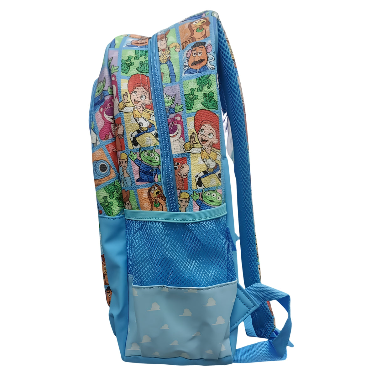 Smiggle Disney Pixar Toy Story Kids Backpack 16 Inch – Woody, Buzz Lightyear & Character Print School Bag with Multiple Zip Pockets – Blue