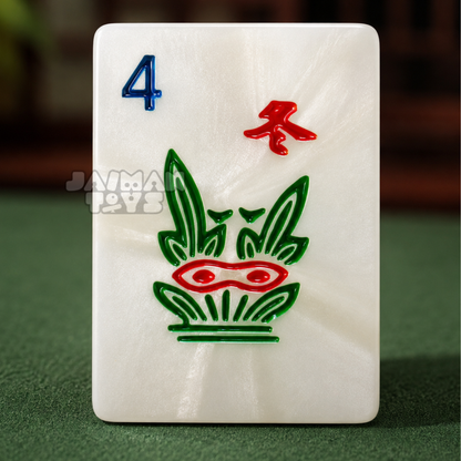 MOJO Compact Mahjong Set with Carry Case, 144 Tiles, Racks, Mat & Dice- 35mm Tiles