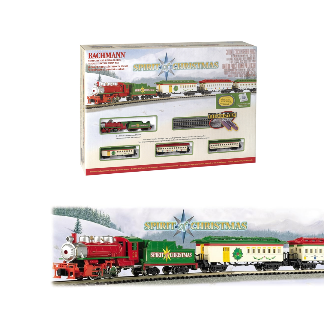 Bachmann Trains - Spirit Of Christmas Ready To Run Electric Train Set - N Scale