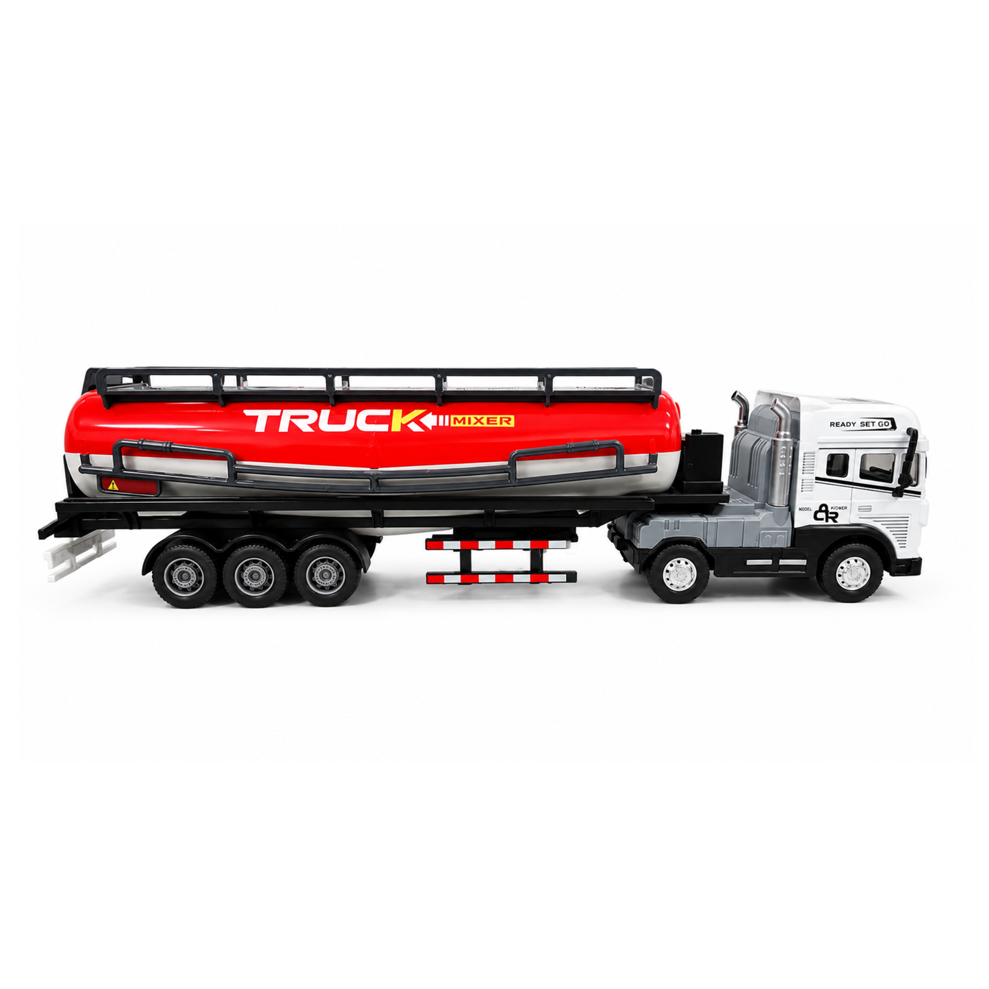 Joy Junction JJ50 1:25 Scale Die-Cast Cement Tanker Truck with Trailer | Heavy Duty Alloy Transport Model, Lights & Sound, Realistic Construction Vehicle Toy for Kids, Collectors & Display
