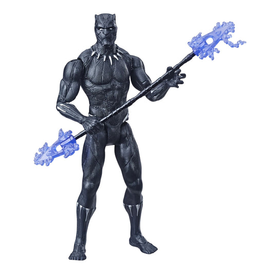 (Box Damage) Hasbro Marvel Avengers Black Panther 6-Inch Action Figure with Staff & Energy Accessories | Avengers Movie-Inspired Collectible Superhero Toy for Kids Ages 4+ – E3931