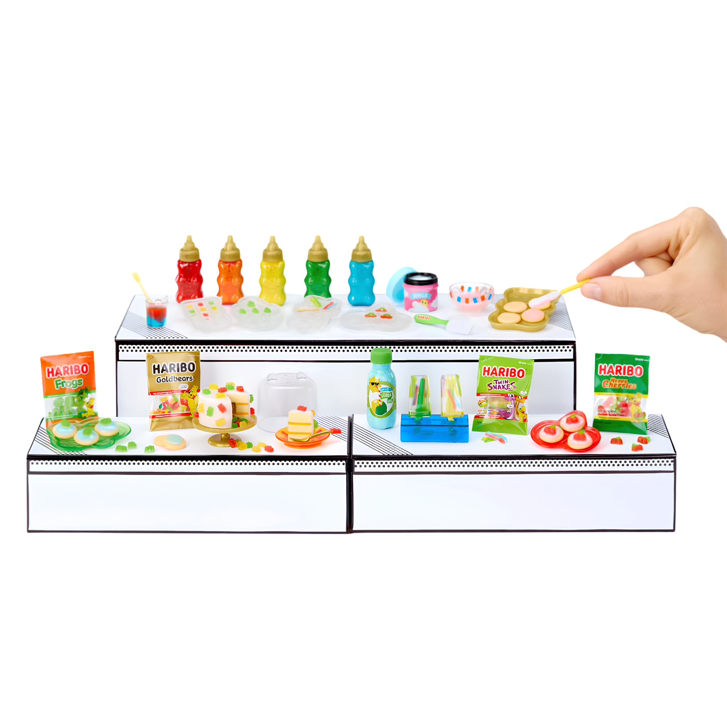 MGA’s Miniverse Make It Mini HARIBO 30+ Pieces Multi-Pack DIY Miniature Food Craft & Collectible Set with Happy Cherries, Twin Snakes, Goldbears & Frogs | Make, Mix, Create & Display Realistic Mini HARIBO Candy Treats, Mini Food Accessories & Collectibles
