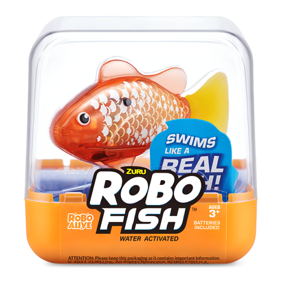 ZURU Robo Alive Robo Fish Water Activated Robotic Swimming Fish Toy, Swims Like a Real Fish in 5 Directions, Colour Changing Water Toy with Realistic Movement, Batteries Included, Interactive Bath & Pool Toy for Kids 3+ – Multiple Colours