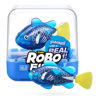 ZURU Robo Alive Robo Fish Water Activated Robotic Swimming Fish Toy, Swims Like a Real Fish in 5 Directions, Colour Changing Water Toy with Realistic Movement, Batteries Included, Interactive Bath & Pool Toy for Kids 3+ – Multiple Colours