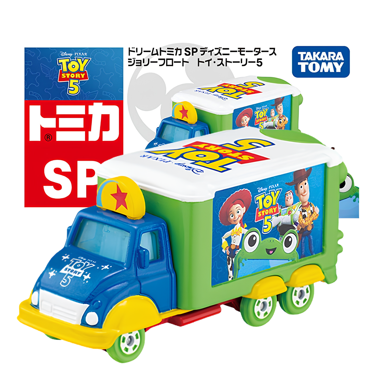 Takara Tomy Dream Tomica SP Disney Motors Jolly Float Toy Story 5 Diecast Character Vehicle – Disney Pixar Woody, Buzz Lightyear & Jessie Themed Collectible Toy Car for Kids & Collectors