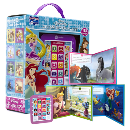 Disney Princess Dream Big Princess Me Reader Electronic Storybook & 8 Book Set by PI Kids | Interactive Reading Toy with Disney Princess Stories | Educational Learning Gift for Toddlers & Kids