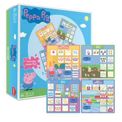 Funskool Peppa Pig Learning Made Fun 123 Game Educational Board Game for Kids Ages 3+ | Early Learning Number & Counting Game | Preschool Educational Toy | 1–4 Players | 20 Minutes Family Fun Game | Learning Through Play