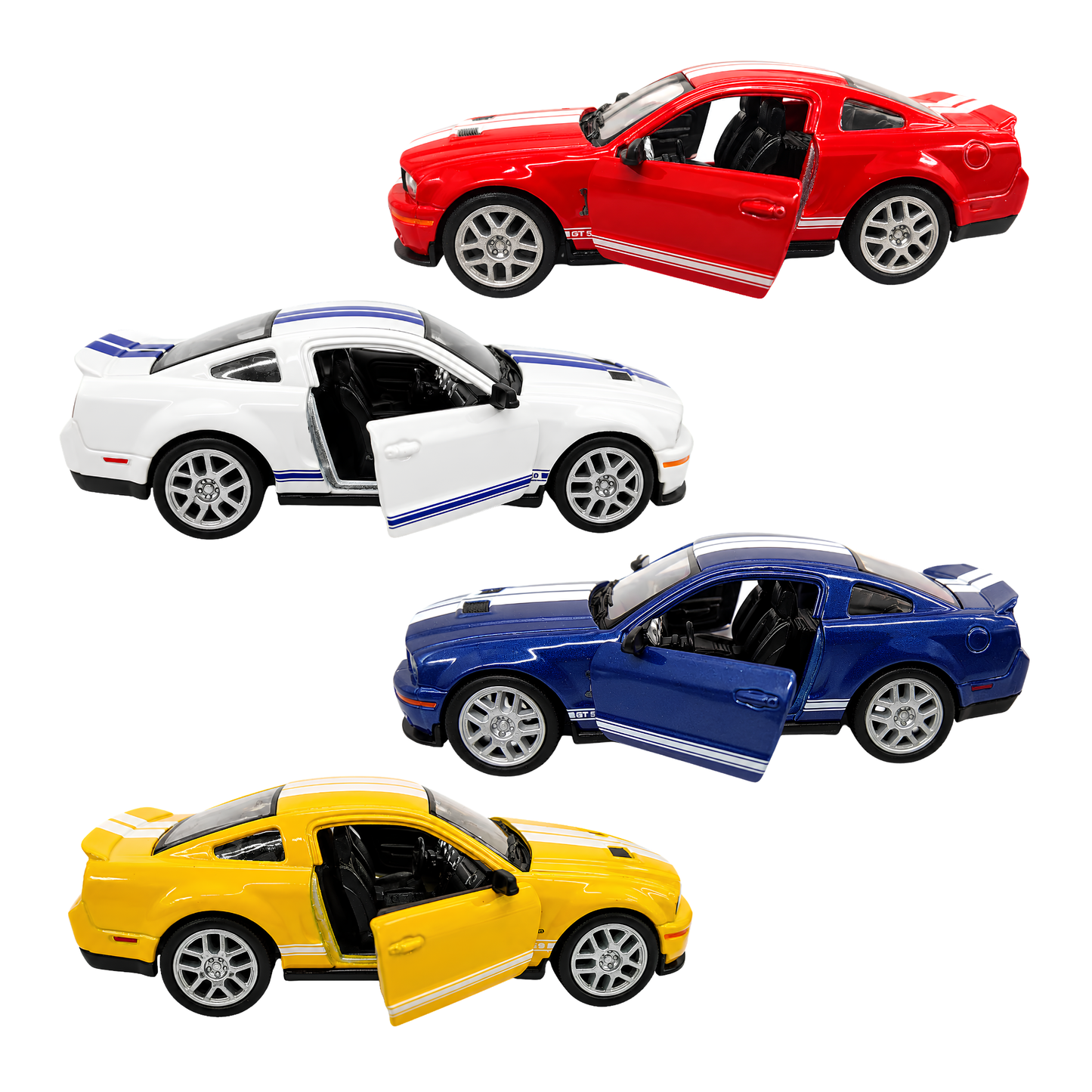 Kinsmart 1:38 2007 Shelby GT500 Die-Cast Metal Model Car with Pull Back Action, Openable Doors & Detailed Interior | Collectible Toy Car for Kids & Car Enthusiasts