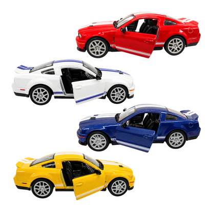 Kinsmart 1:38 2007 Shelby GT500 Die-Cast Metal Model Car with Pull Back Action, Openable Doors & Detailed Interior | Collectible Toy Car for Kids & Car Enthusiasts