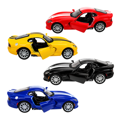 Kinsmart 1:36 Scale 2013 SRT Viper GTS Die-Cast Model Car with Pull Back Action, Openable Doors & Detailed Interior | Metal Sports Car Toy for Kids & Collectors