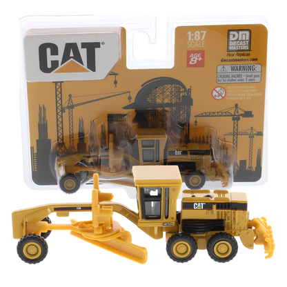Diecast Masters 1:87 HO Scale Cat 163H Motor Grader 84403 Officially Licensed Diecast Construction Vehicle Model from the Real Replicas Series for Collectors