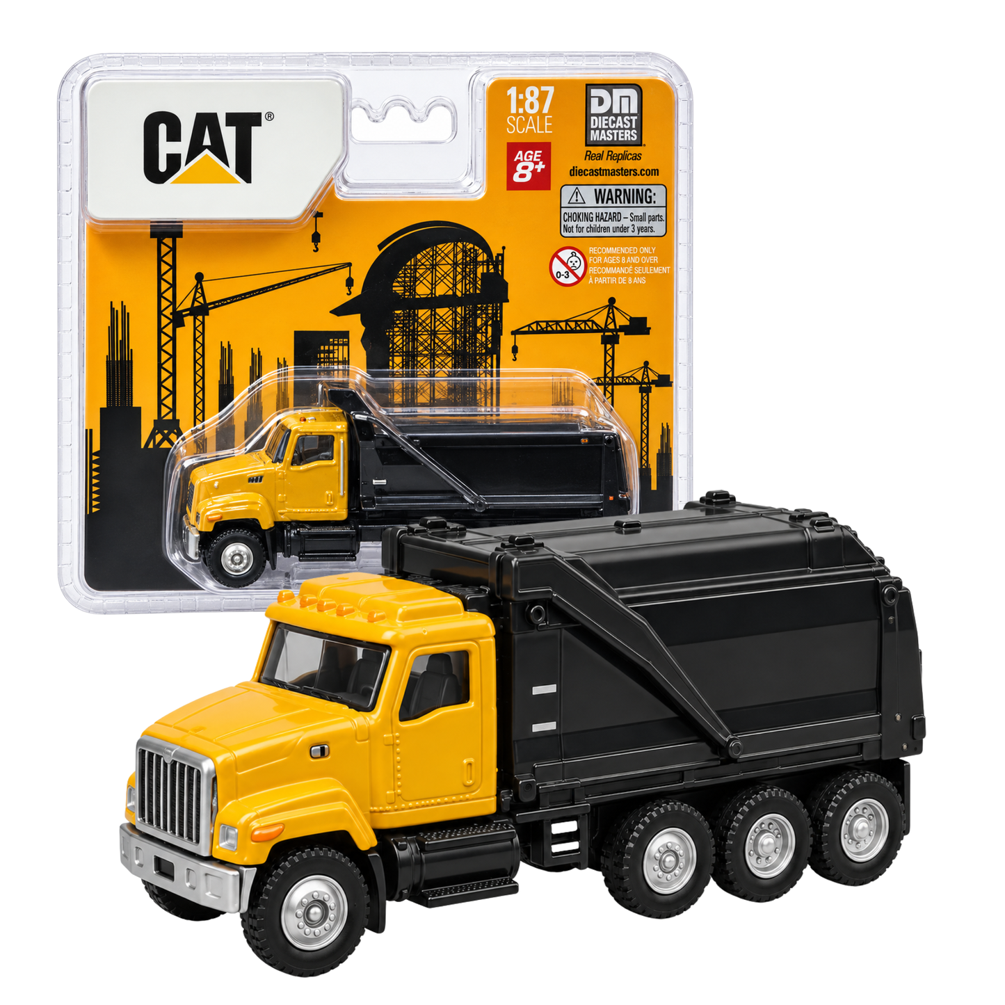 Diecast Masters 1:87 HO Scale Cat CT681 Dump Truck 84665CS Real Replicas Licensed Diecast Construction Vehicle Model with Detailed Cab, Tipping Dump Body & Realistic Wheels for Collectors