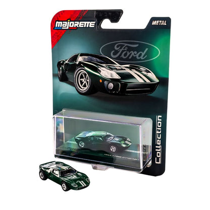 Majorette 1:64 1965 Ford GT40 Mk1 Green Die-Cast Model Car with Display Case – Collection Series