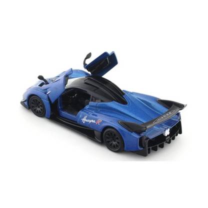 RMZ City Pagani Huayra R 1:36 Die-Cast Hypercar | Pull Back & Go | Openable Doors | Blue / Green Variants