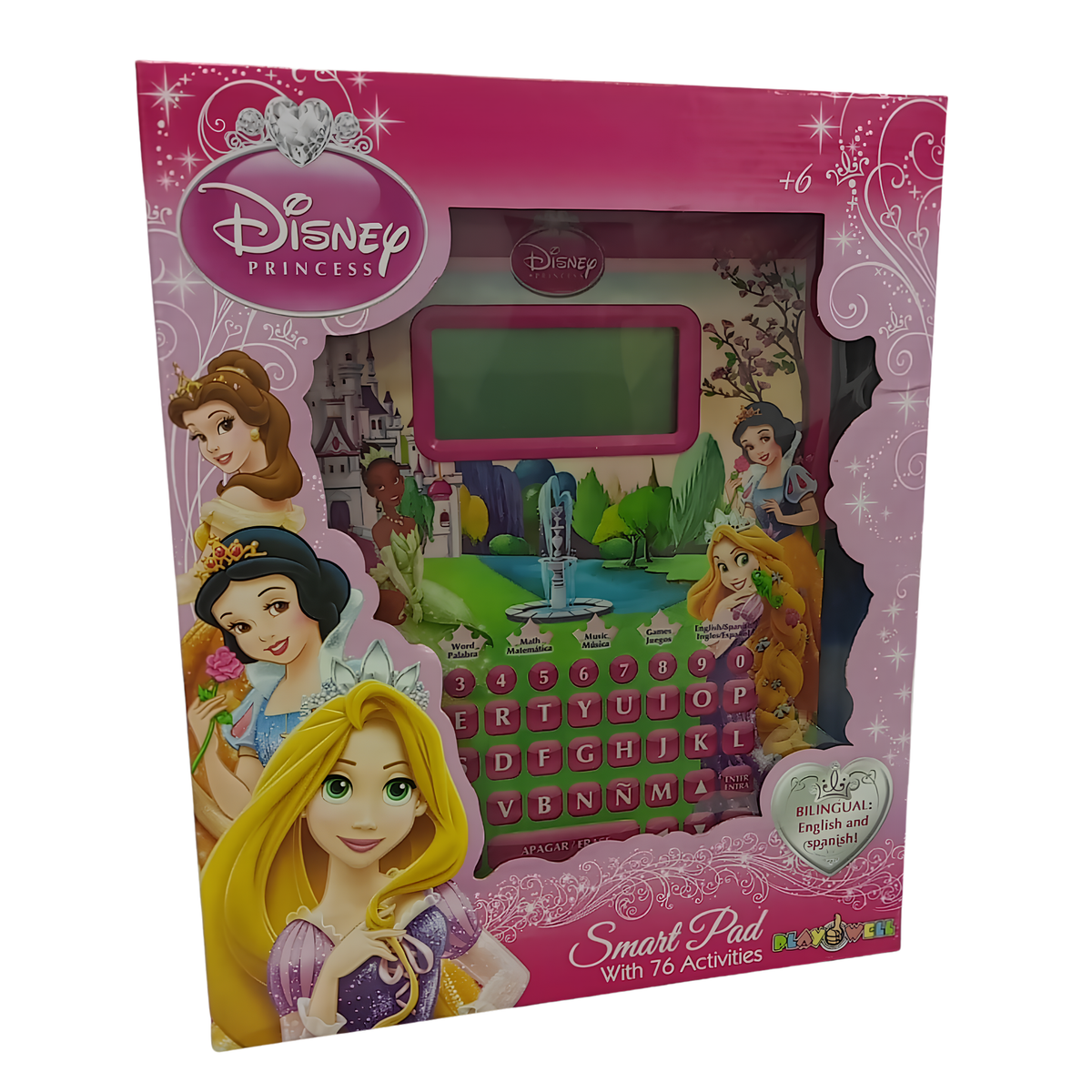 Disney Princess Bilingual English & Spanish Smart Learning Pad with 76 Educational Activities – Interactive Learning Toy for Kids Ages 6+