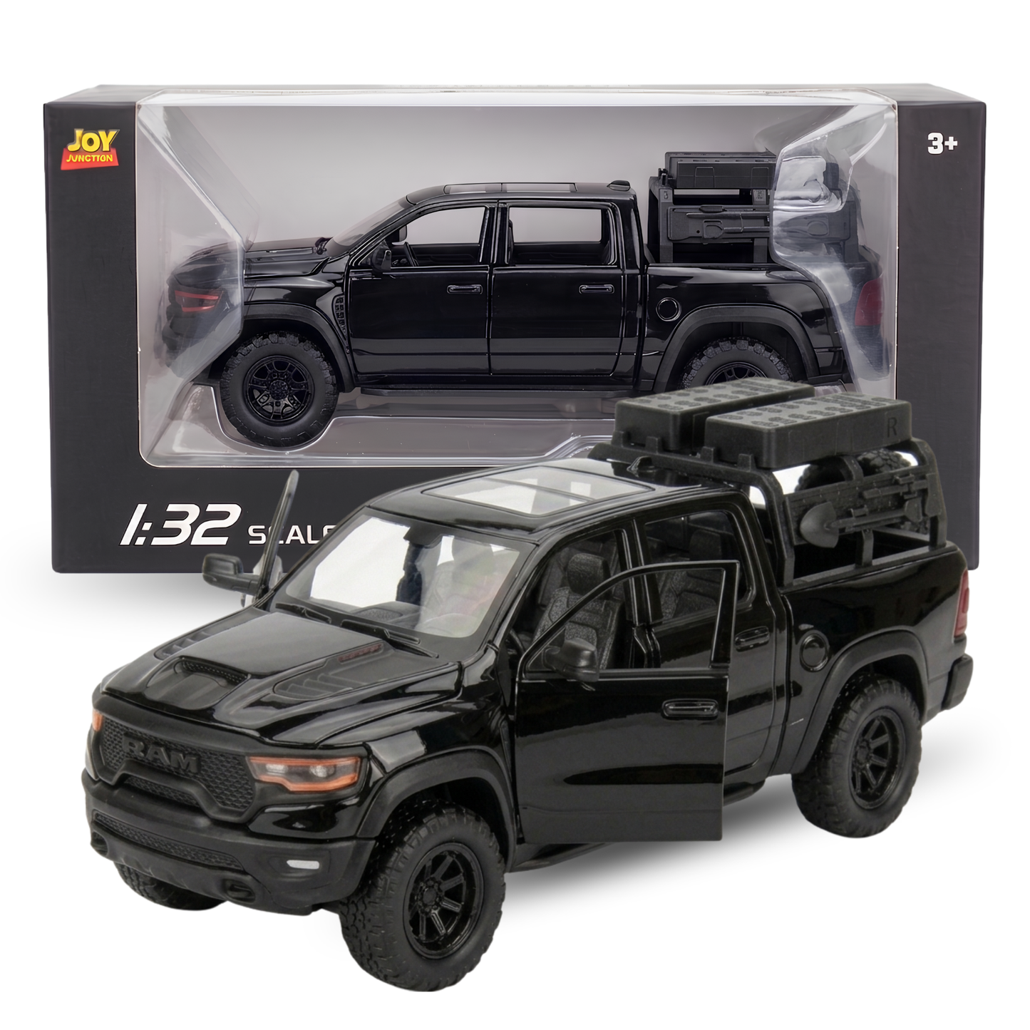 Joy Junction 1:32 RAM 1000 Pickup Truck Alloy Die-Cast Model Car | Collector's Edition Off-Road Utility Vehicle with Opening Doors