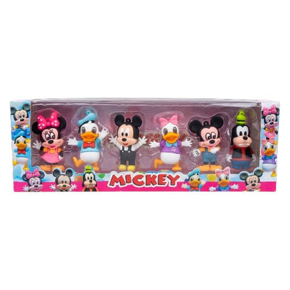Disney Mickey Mouse & Friends 6-Piece PVC Figure Set | Collectible Cartoon Character Toys for Kids, Gifts & Display Collection