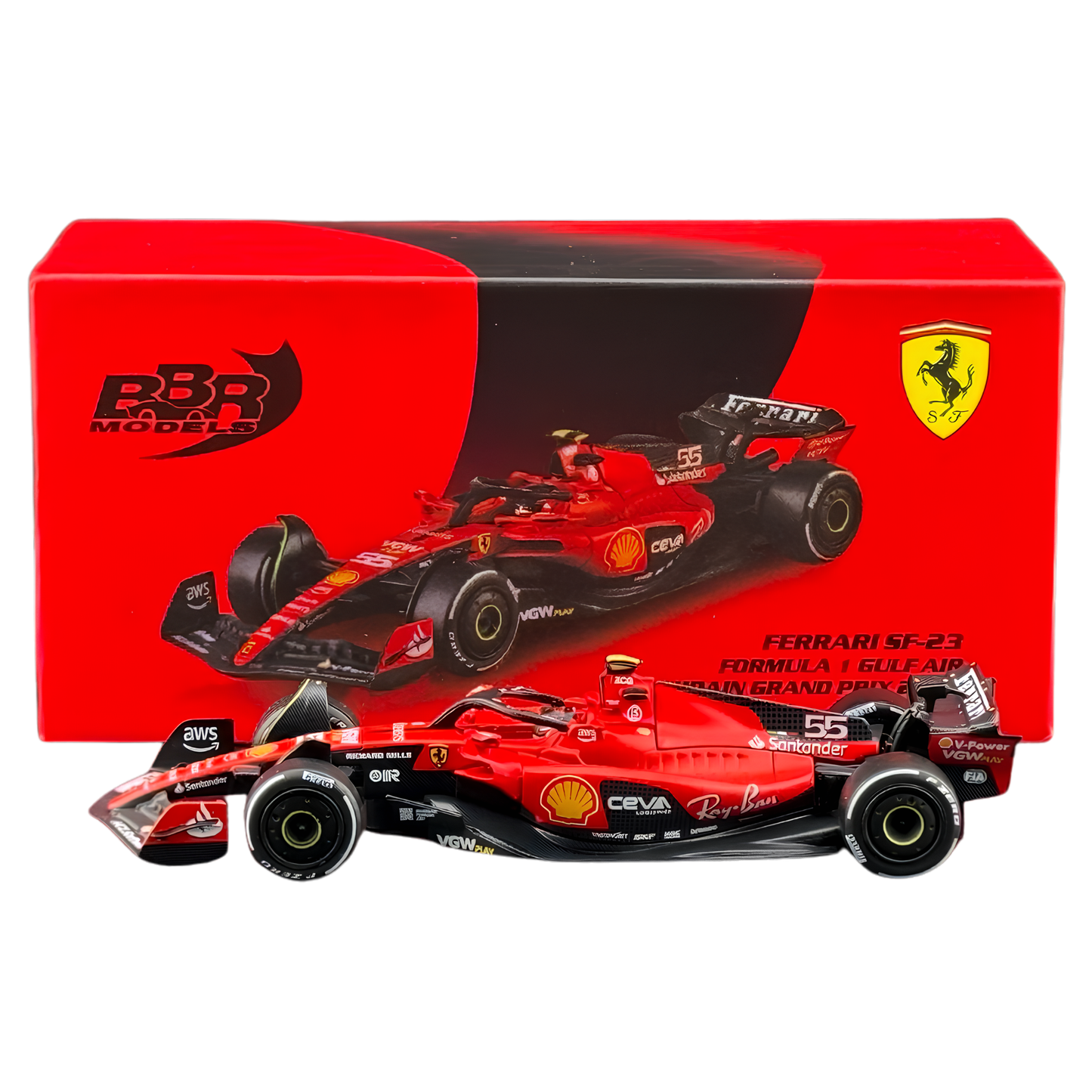 BBR Models 1:64 Ferrari SF-23 #16 Charles Leclerc 2023 Monaco Grand Prix Formula 1 Die-Cast Model Car