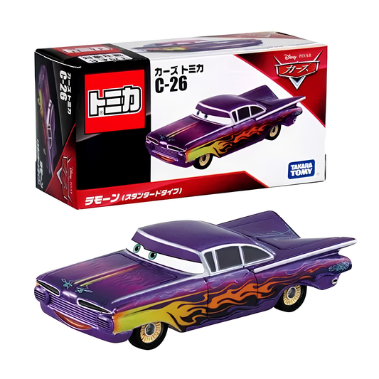 Takara Tomy Tomica Disney Pixar Cars C-26 Ramone Standard Type Die-Cast Model Car, Purple Character Toy Vehicle with Detailed Design & Authentic Styling, Collectible Diecast Car for Kids, Boys & Girls