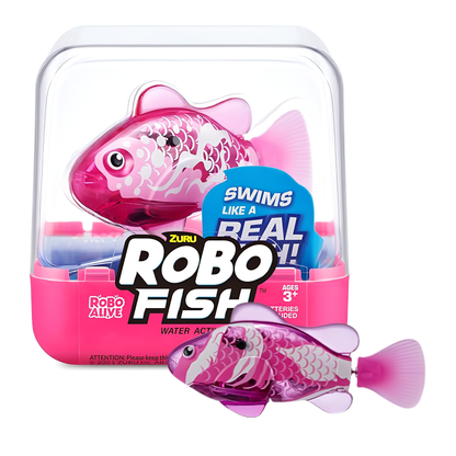 ZURU Robo Alive Robo Fish Water Activated Robotic Swimming Fish Toy, Swims Like a Real Fish in 5 Directions, Colour Changing Water Toy with Realistic Movement, Batteries Included, Interactive Bath & Pool Toy for Kids 3+ – Multiple Colours