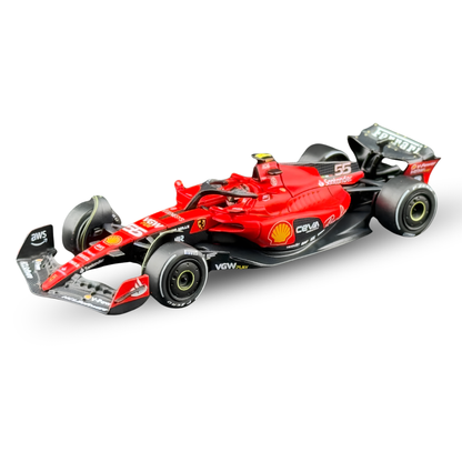 BBR Models 1:64 Ferrari SF-23 #55 Carlos Sainz 2023 Monaco Grand Prix Formula 1 Die-Cast Model Car