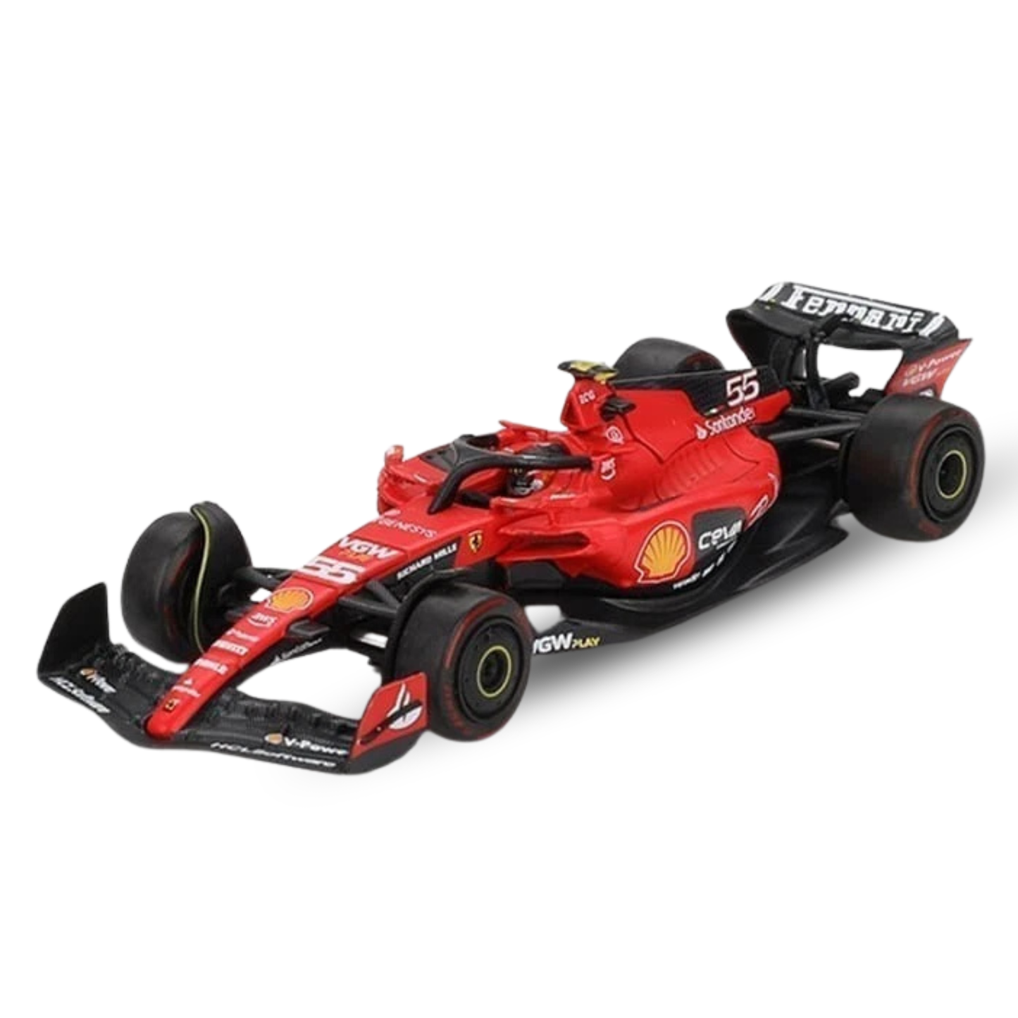BBR Models 1:64 Ferrari SF-23 #55 Carlos Sainz 2023 Monaco Grand Prix Formula 1 Die-Cast Model Car