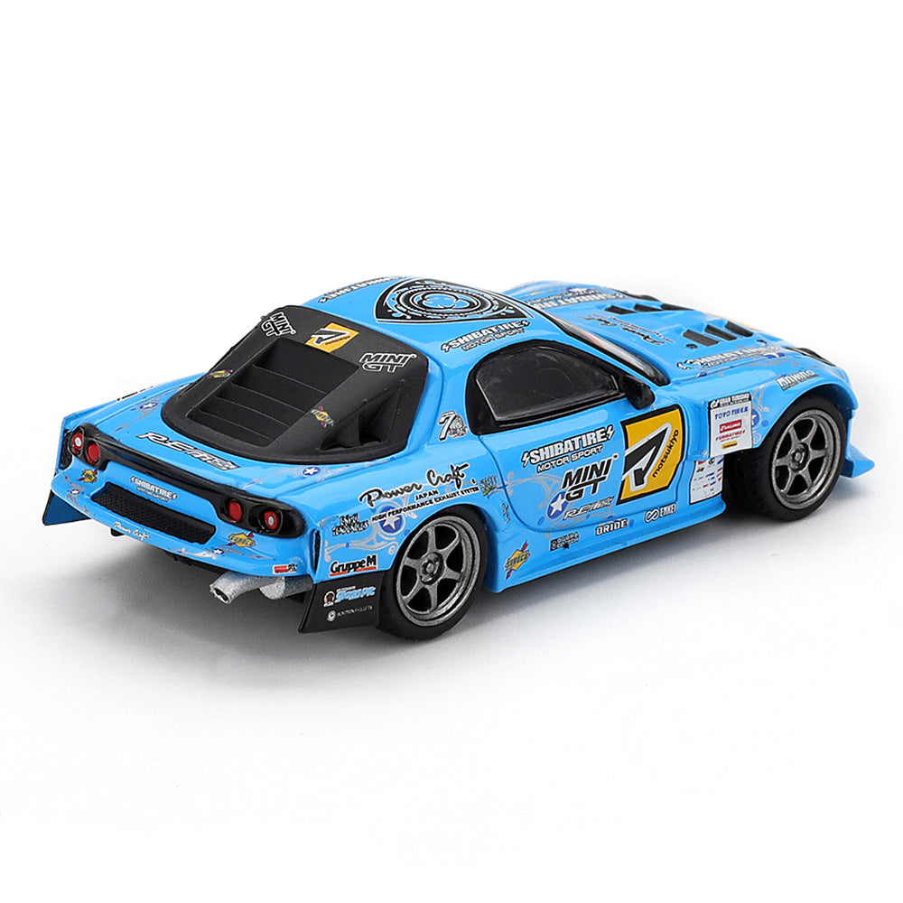 MINI GT 1:64 (Blister Pack) Mazda RX-7 RE-Amemiya 2025 D1GP Diecast Model Car | D1 Grand Prix Collectible | #1195