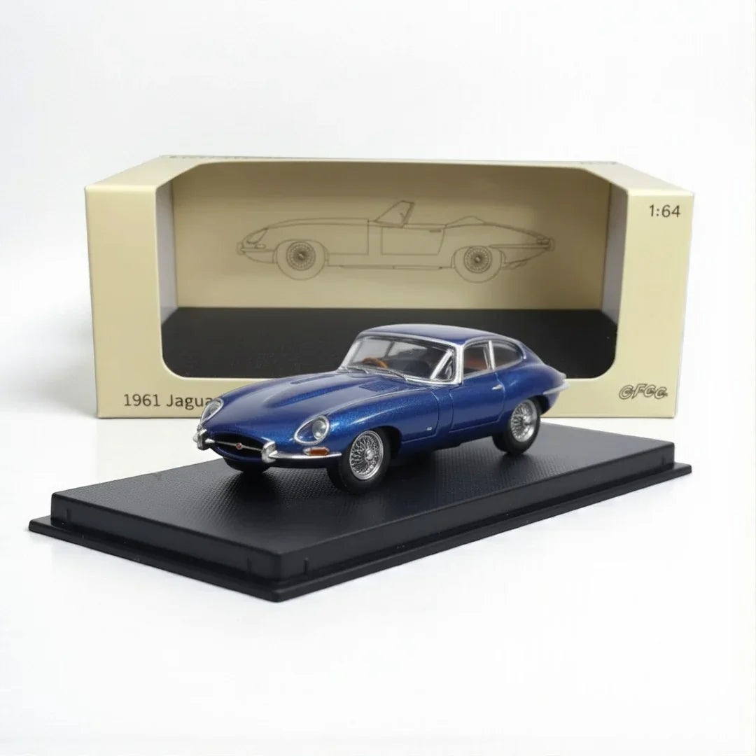 GFCC 1:64 1961 Jaguar E-Type Coupe Blue  Diecast Car Model