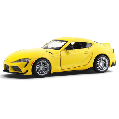 MSZ 1:31 Toyota GR Supra Yellow Die-Cast Model Car with Pull-Back Action & Openable Doors