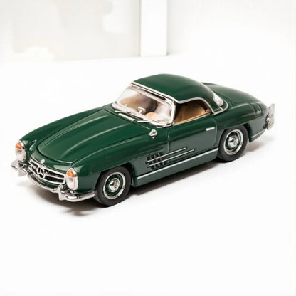 GFCC 1:64 1960 Mercedes-Benz 300SL Roadster Dark Green Diecast Model Car