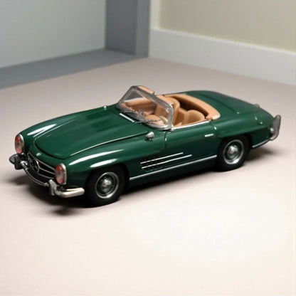 GFCC 1:64 1960 Mercedes-Benz 300SL Roadster Dark Green Diecast Model Car