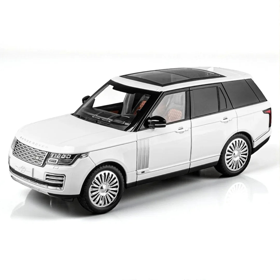 1:18 Range Rover SUV Model Car Premium Alloy Metal Pull Back Die-Cast Car with Openable Doors & Light