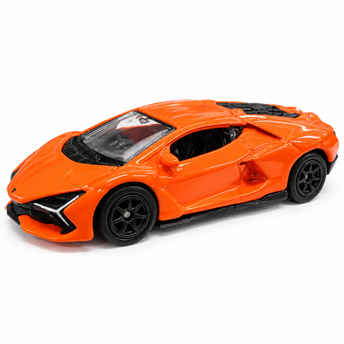 Welly Lamborghini Revuelto Orange 1:64 Scale Die-Cast Metal Model Car – Premium Collectible Miniature Supercar with Detailed Interior, Black Wheels & Original Display Box