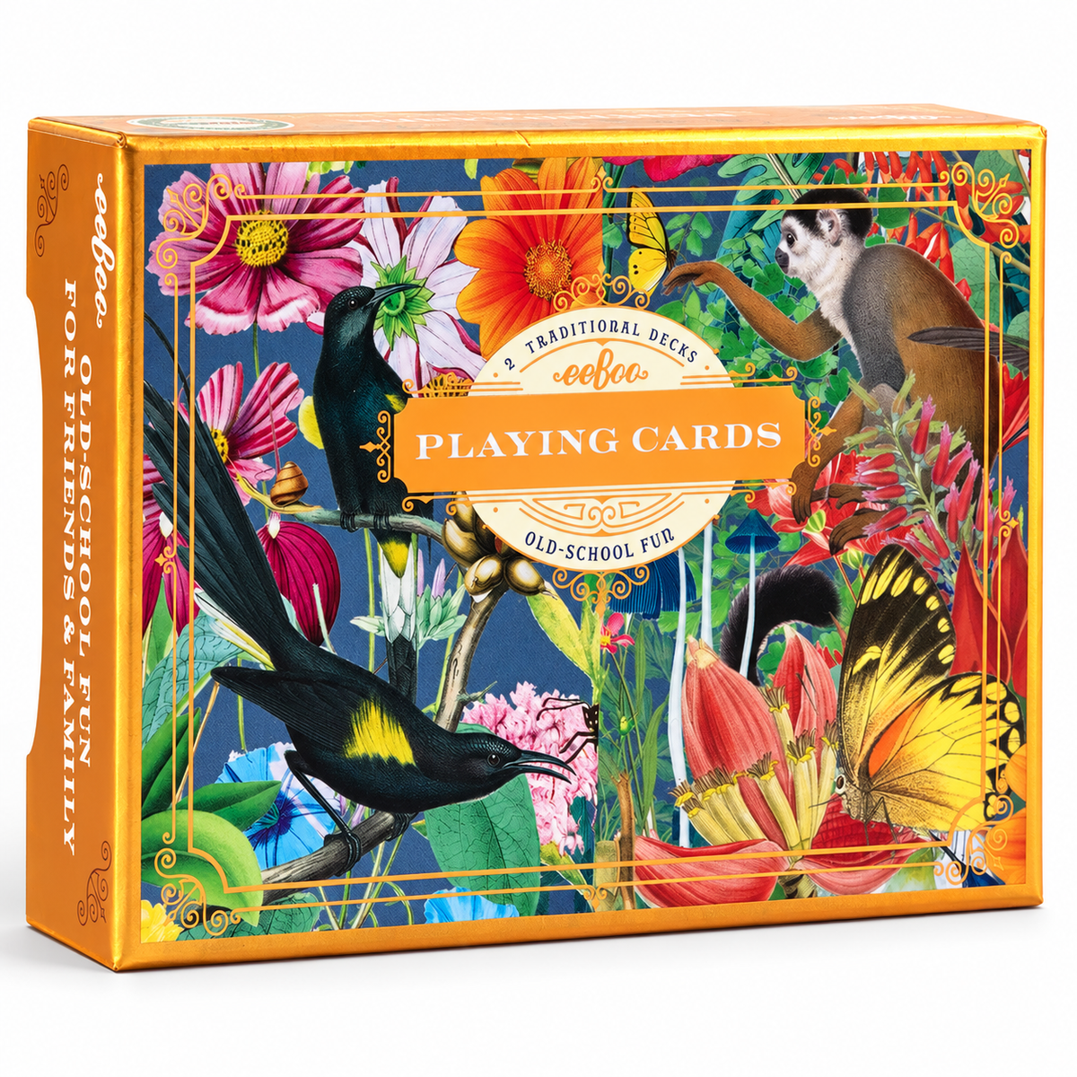 EeBoo Garden of Eden Playing Cards – 2 Gilded Decks in Gift Box