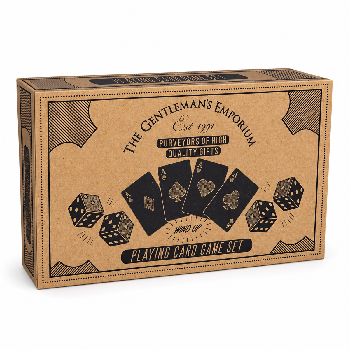 The Gentleman’s Emporium Card & Dice Set – 2 Decks, 5 Dice