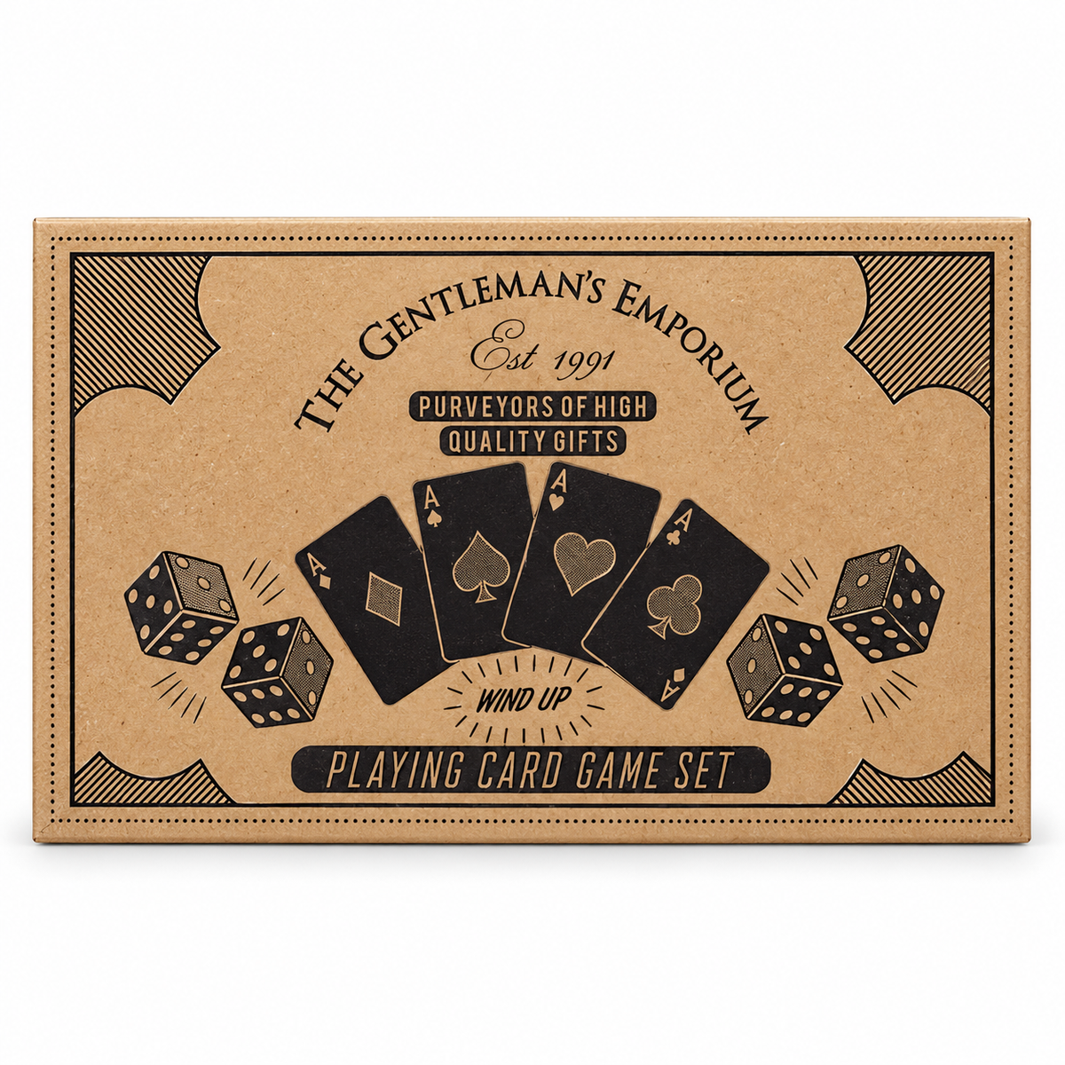 The Gentleman’s Emporium Card & Dice Set – 2 Decks, 5 Dice