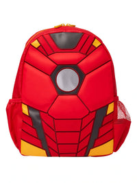 Marvel x Smiggle Iron Man Junior Character Hoodie Backpack – Kids Red & Gold Armor Suit School Bag