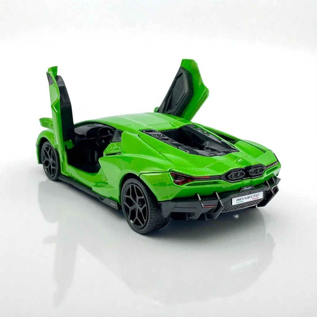 RMZ Hobby 1:32 Lamborghini Revuelto Die-Cast Model Car – Green with Openable Doors, Light & Sound (664970) - Jaiman Toys